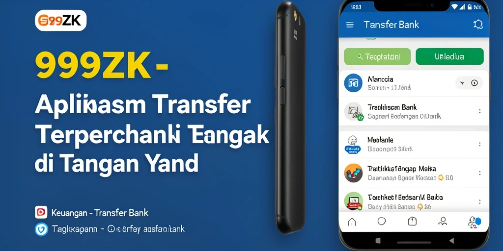 Tampilan Antarmuka Aplikasi 999ZK yang Memudahkan Transfer Bank.