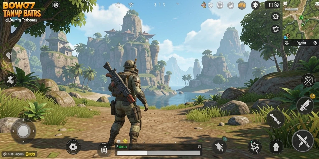 Tampilan antarmuka BOWO77 yang memukau dengan elemen Open World.