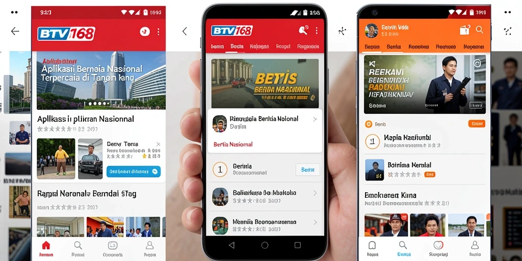 Antarmuka BTV168 yang informatif dan menarik.