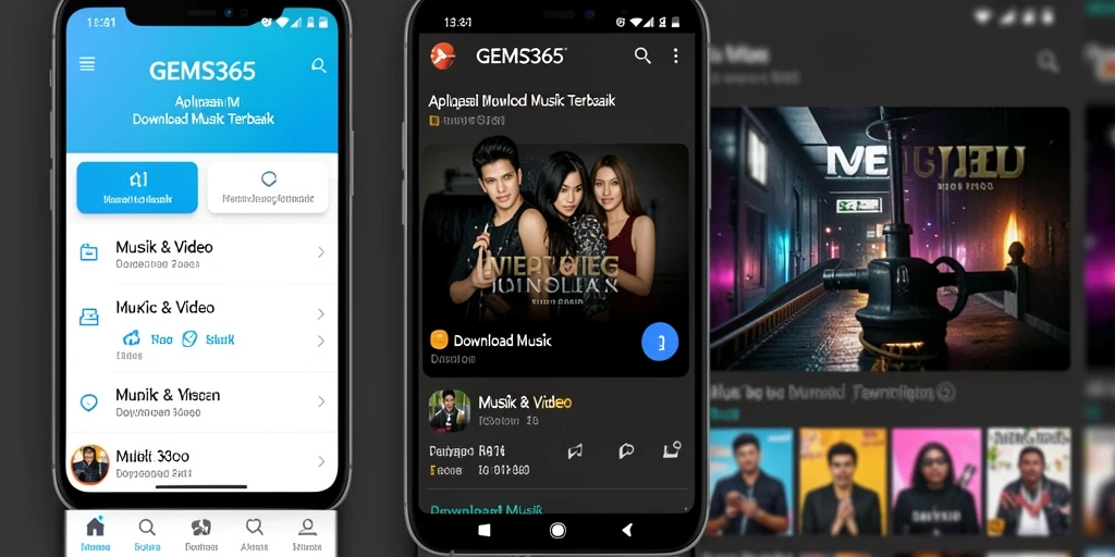 Tampilan antarmuka pengguna GEMS365 yang sederhana dan fungsional.