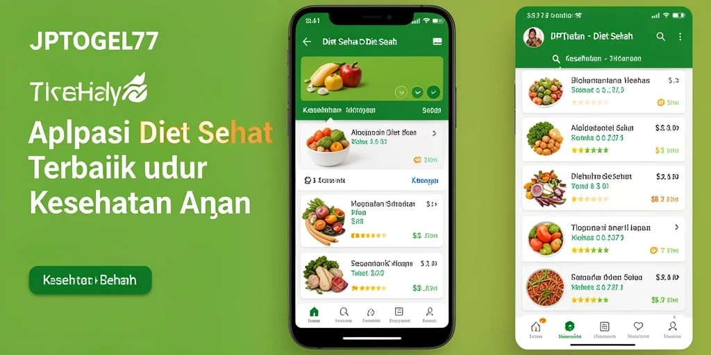 Tampilan aplikasi JPTOGEL77 dengan fitur Diet Sehat yang menarik.