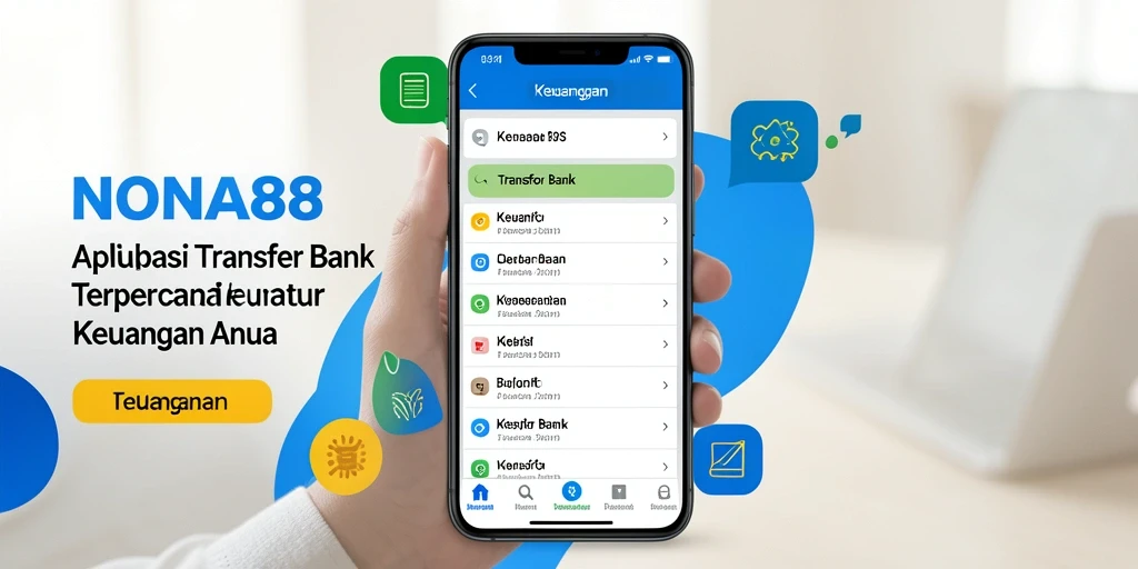 Antarmuka aplikasi NONA88 yang menawan dan fungsional untuk transfer bank.