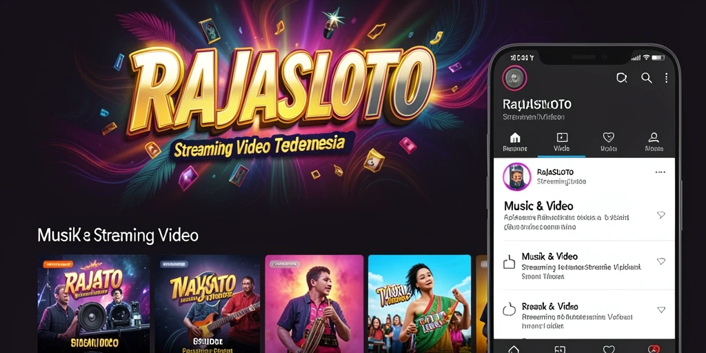Screenshot antarmuka aplikasi RAJASLOTO yang menampilkan fitur Streaming Video.
