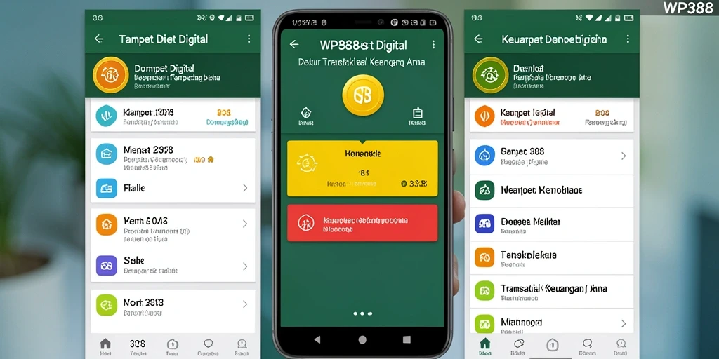 Antarmuka WP888 yang simpel dan user-friendly untuk dompet digital.