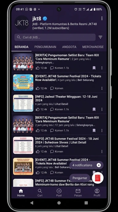 Kanal Resmi jkt8 untuk Pengguna Android Indonesia
